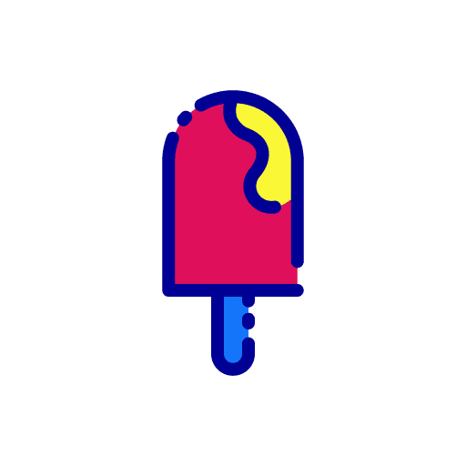 Ice cream waffle melt spring icon Ice cream waffle melt spring icon