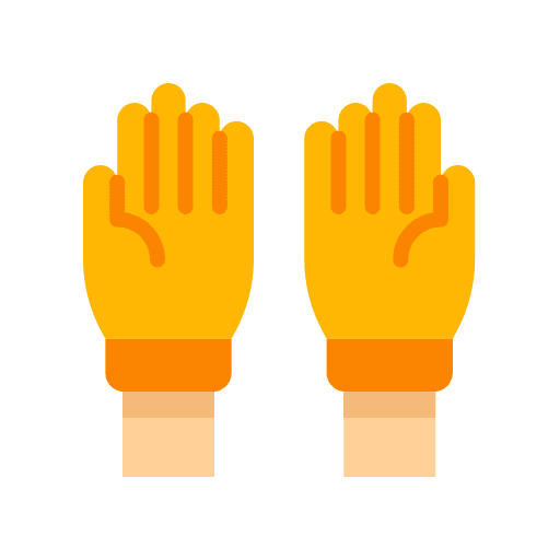 Protective gloves safety security protection icon