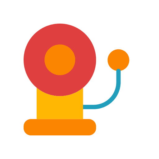 Fire alarm ring warning alert icon Fire alarm ring warning alert icon