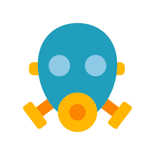 Gas mask protection safety equipment icon Gas mask protection safety equipment icon