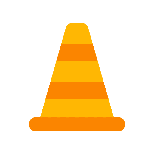 Traffic cone security construction post icon Traffic cone security construction post icon