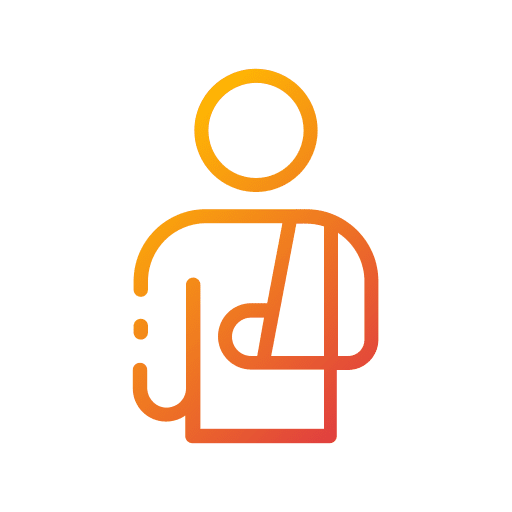 Accident wounded healthcare and medical security icon