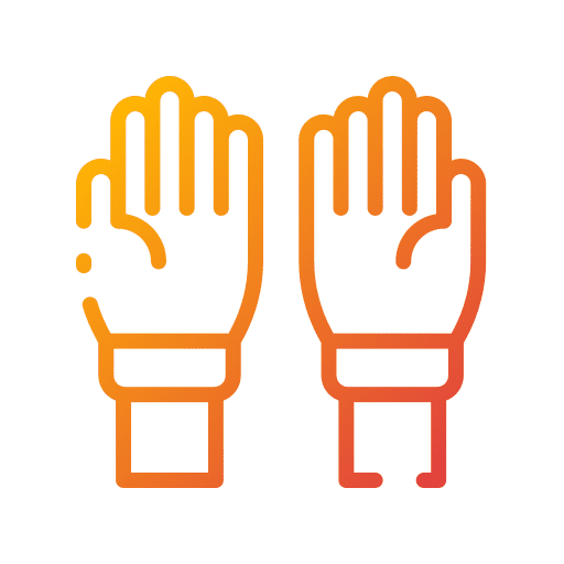 Protective gloves epi protection healthcare and medical icon