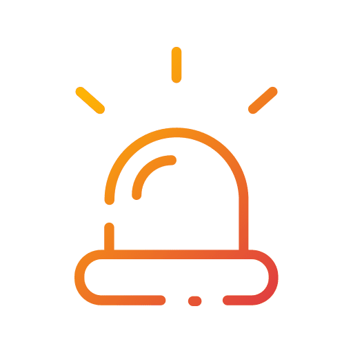 Siren alarm siren flashlight icon