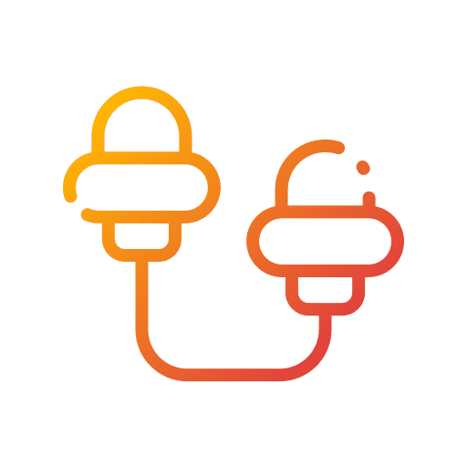 Ear plug protection ear plug protective equipment icon