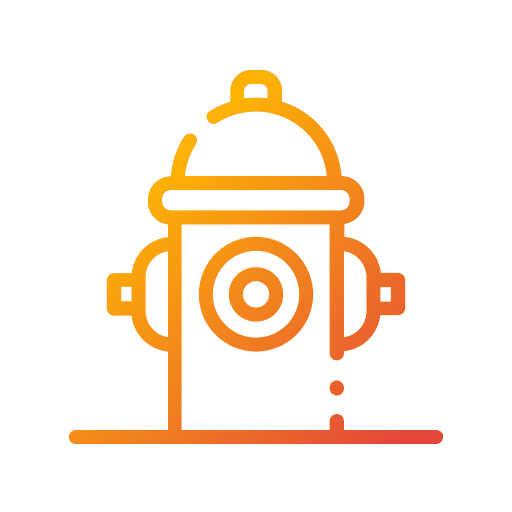 Fire hydrant security safety firefighter icon