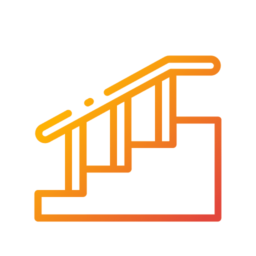 Handrail stairs handrail floor icon