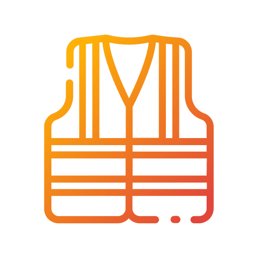 Life vest safety equipment worker icon