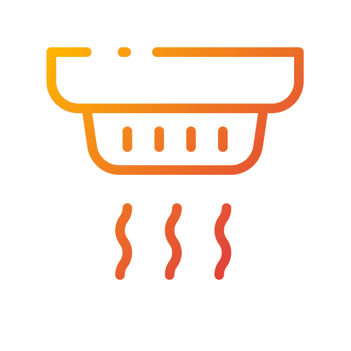 Smoke detector sensor security fire alarm icon