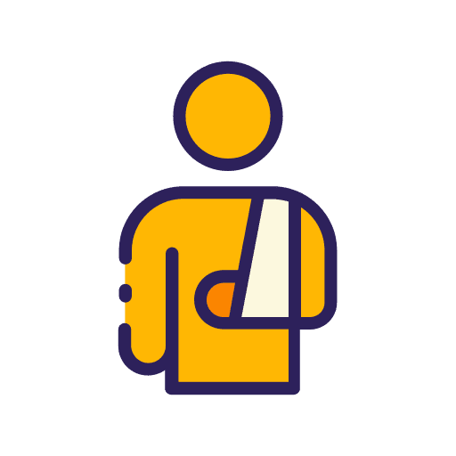 Accident people security healthcare and medical icon