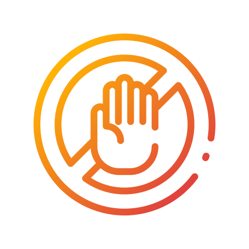 Dont touch forbidden prohibition dont touch icon