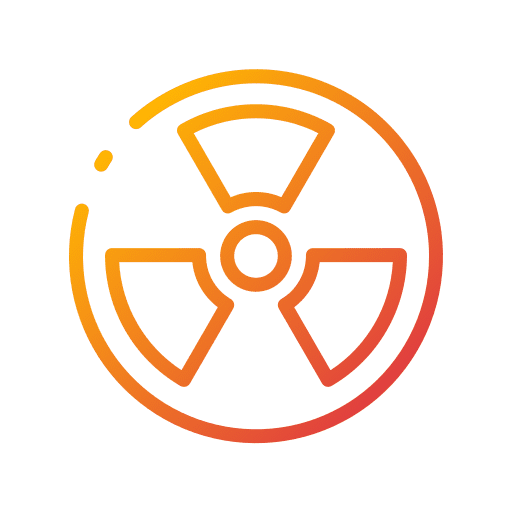 Nuclear energy power industry alert icon