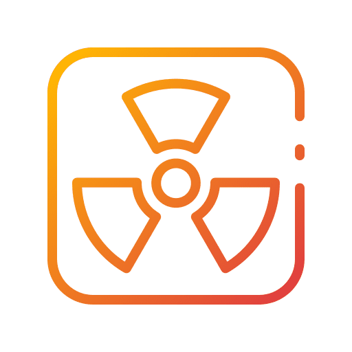 Radiation warning radioactive energy icon