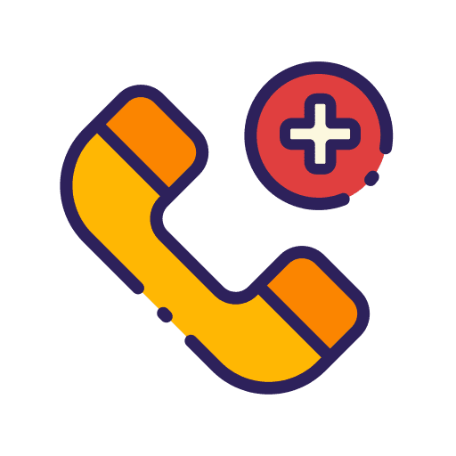 Emergency call emergency phone telephone call communications icon