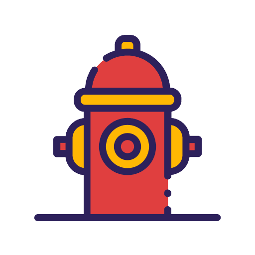 Fire hydrant protection water safety icon