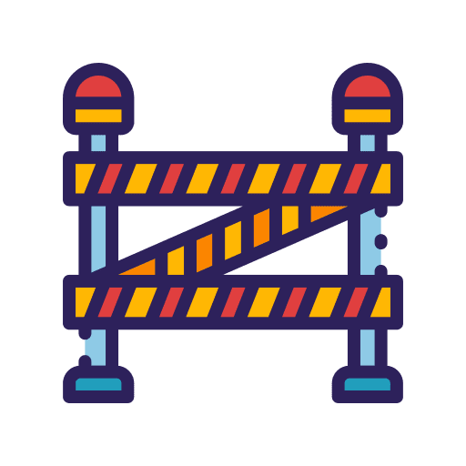 Police line police line road barrier signaling icon