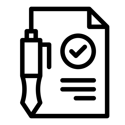 Approve check portable document format archive icon