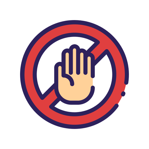 Dont touch forbidden sign prohibition icon