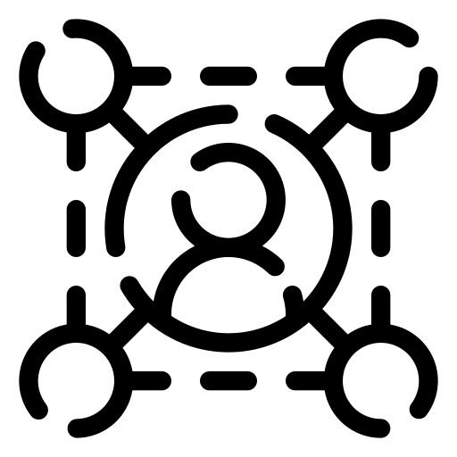 Network organization connection user icon Network organization connection user icon