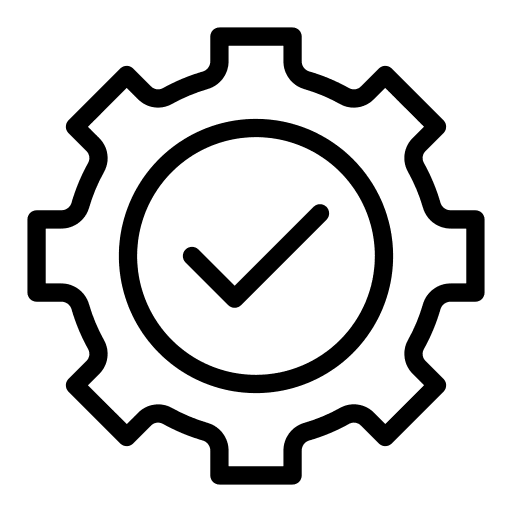 Setting check sign setting done icon