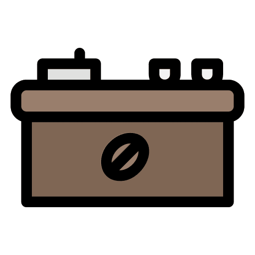 Cafe bar counter commerce icon