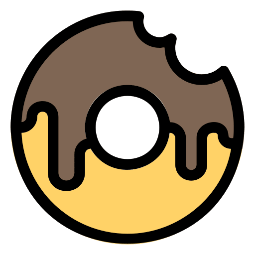 Donut bakery food and restaurant donut icon