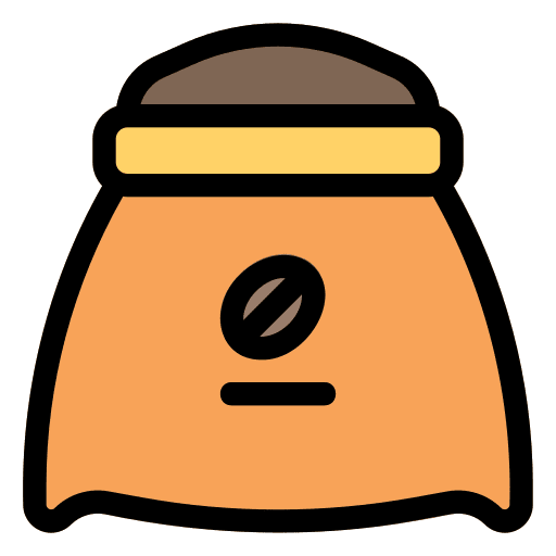 Sack farming and gardening seeds coffee beans icon