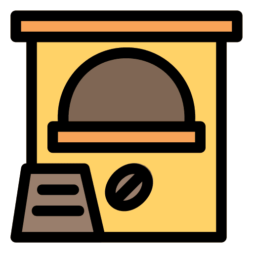 Coffee machine food and restaurant coffee cup coffee seed icon