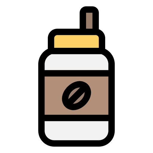 Iced coffee cold drink topping take away icon