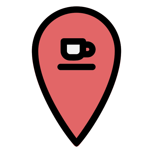 Location coffee shop placeholder pin icon