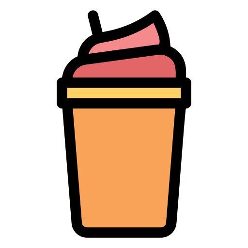 Milkshake glass cold drink straw icon