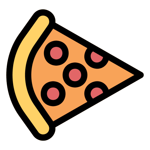 Pizza slice italian food cheese fast food icon