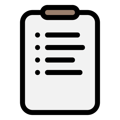 Clipboard checklist files and folders document icon