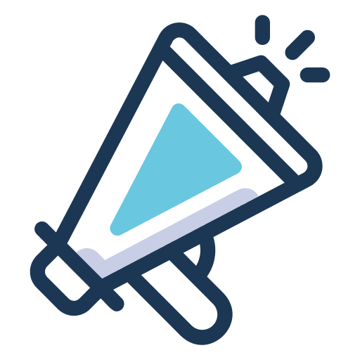 Megaphone communications marketing advertising icon