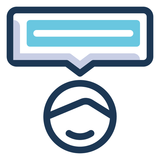 Speaking talking user speech bubbles icon