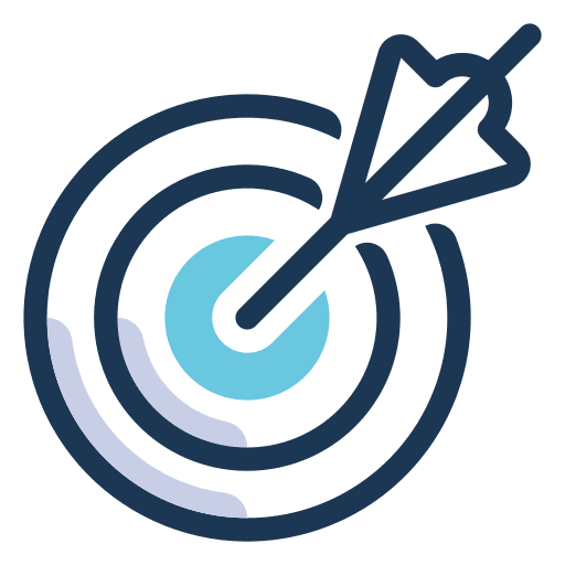 Target business and finance aim purpose icon