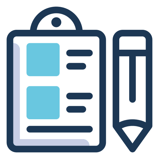 Clipboard list pen planning icon Clipboard list pen planning icon