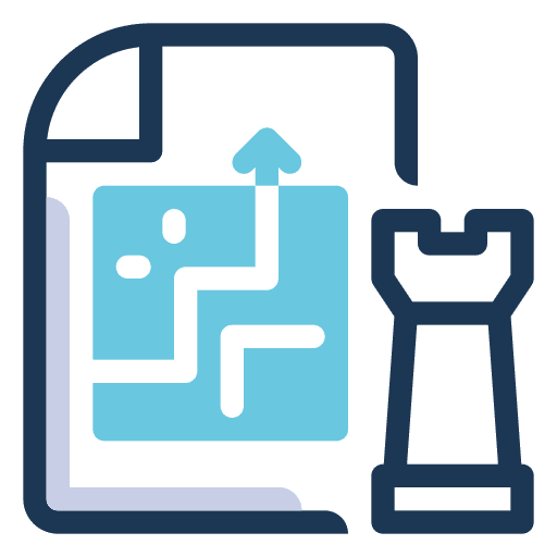 Strategy business and finance strategy document icon Strategy business and finance strategy document icon