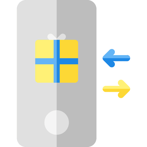 Delivery gift present online shop icon Delivery gift present online shop icon