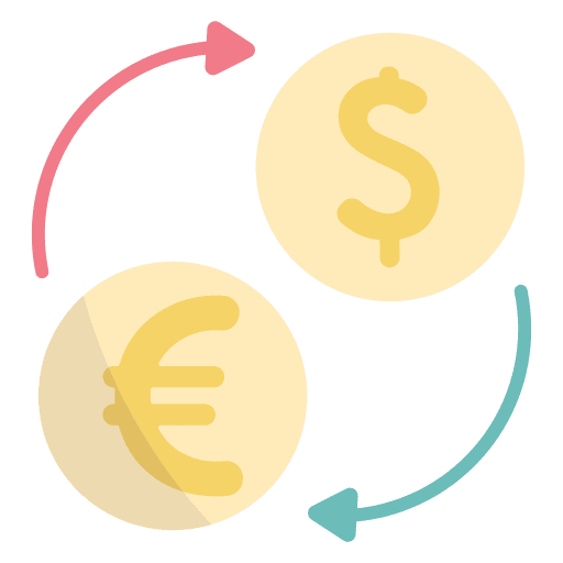 Money exchange money exchange dollar euro icon Money exchange money exchange dollar euro icon
