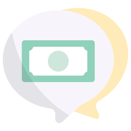 Money talk business and finance dollar sign money talk icon Money talk business and finance dollar sign money talk icon