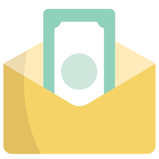Open envelope wage open envelope business and finance icon