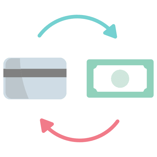 Exchange credit money banknote icon Exchange credit money banknote icon