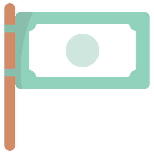 Flag achievement money goals icon Flag achievement money goals icon