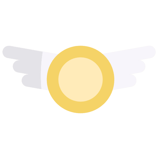 Flying money economy wings coin icon Flying money economy wings coin icon