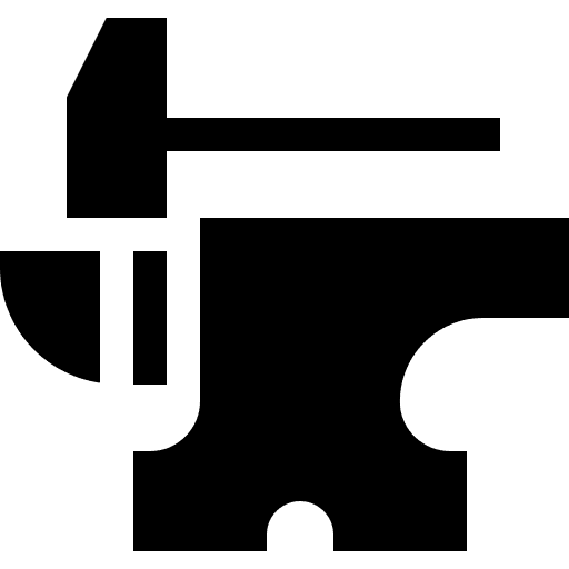 Anvil anvil hammer construction and tools icon