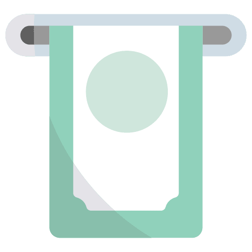 Withdrawal atm bank currency icon Withdrawal atm bank currency icon