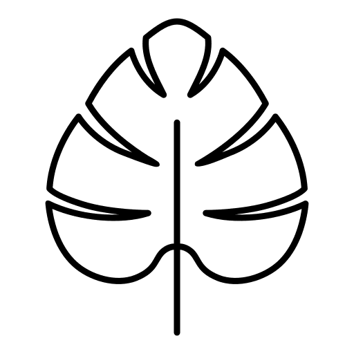 Monstera leaf flora plant icon