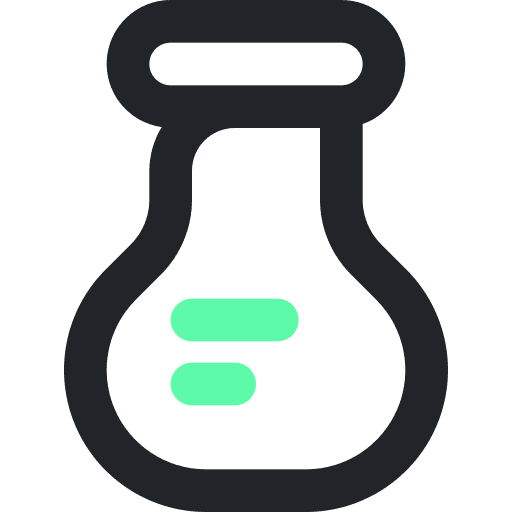 Flask research lab science icon