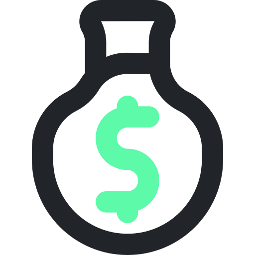 Money bag cash profit investment icon